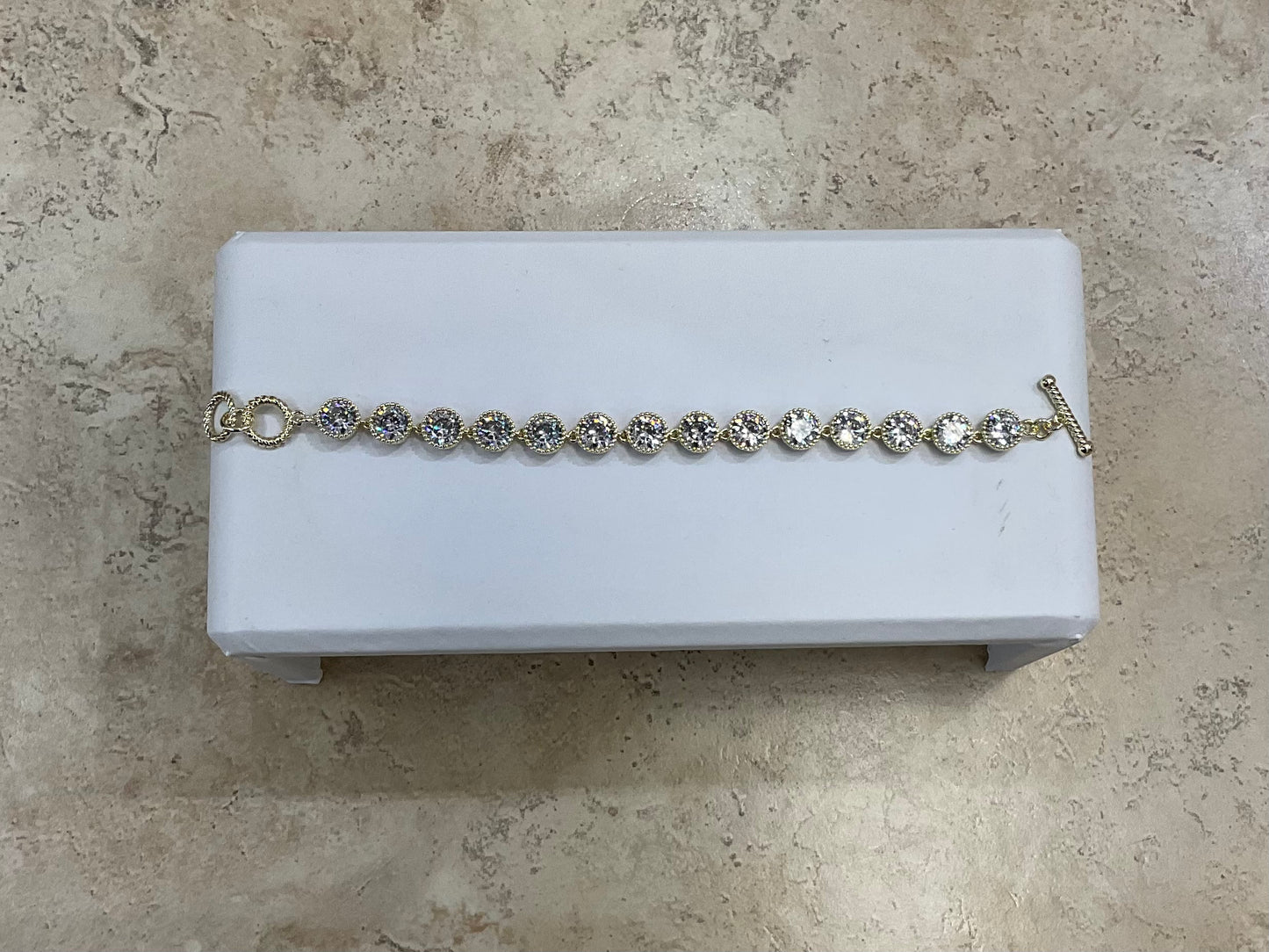 10MM CZ STUD BRACELET