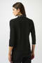 LEATHERETTE COLLAR TOP