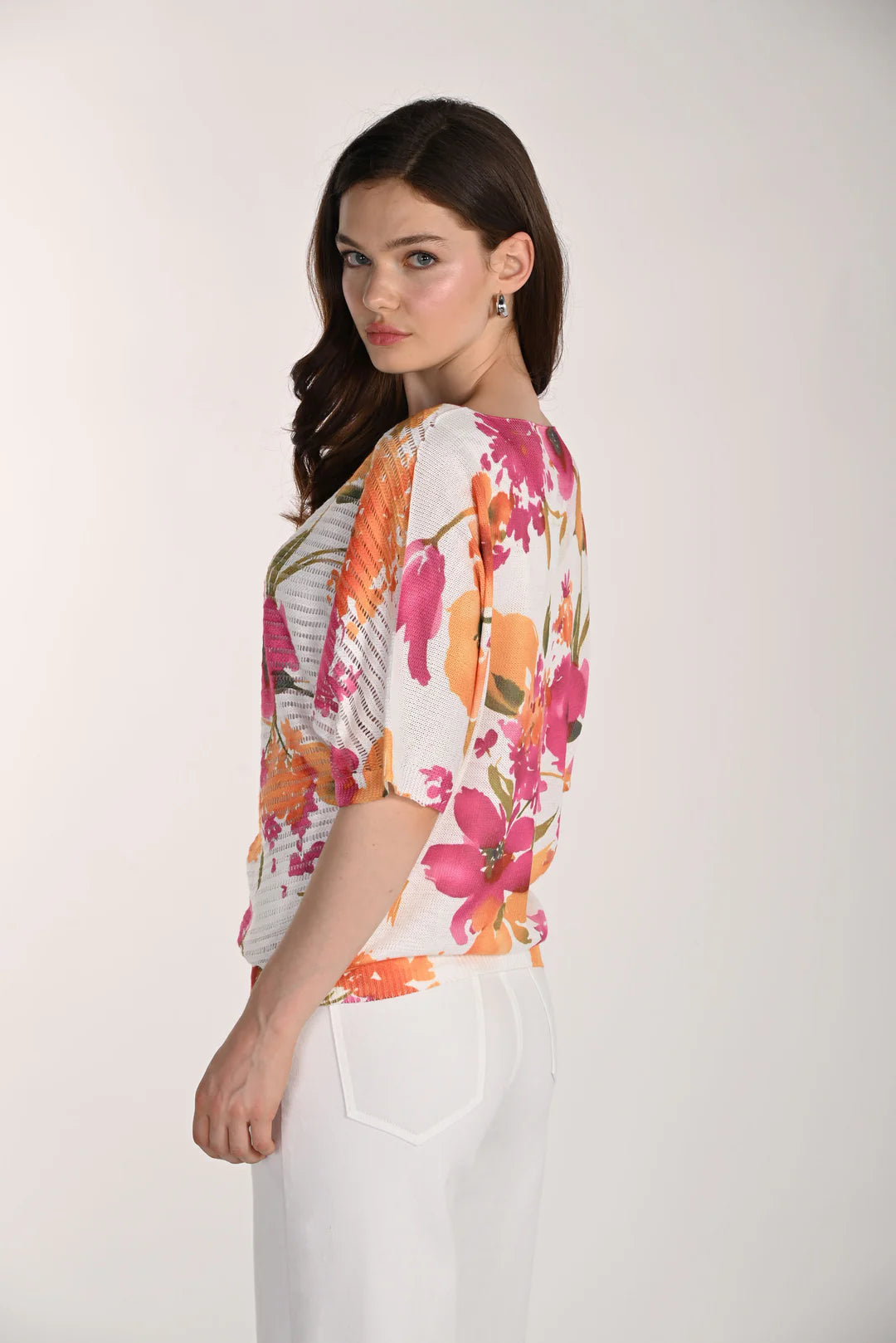FLORAL LIGHTWEIGHT KNIT TOP