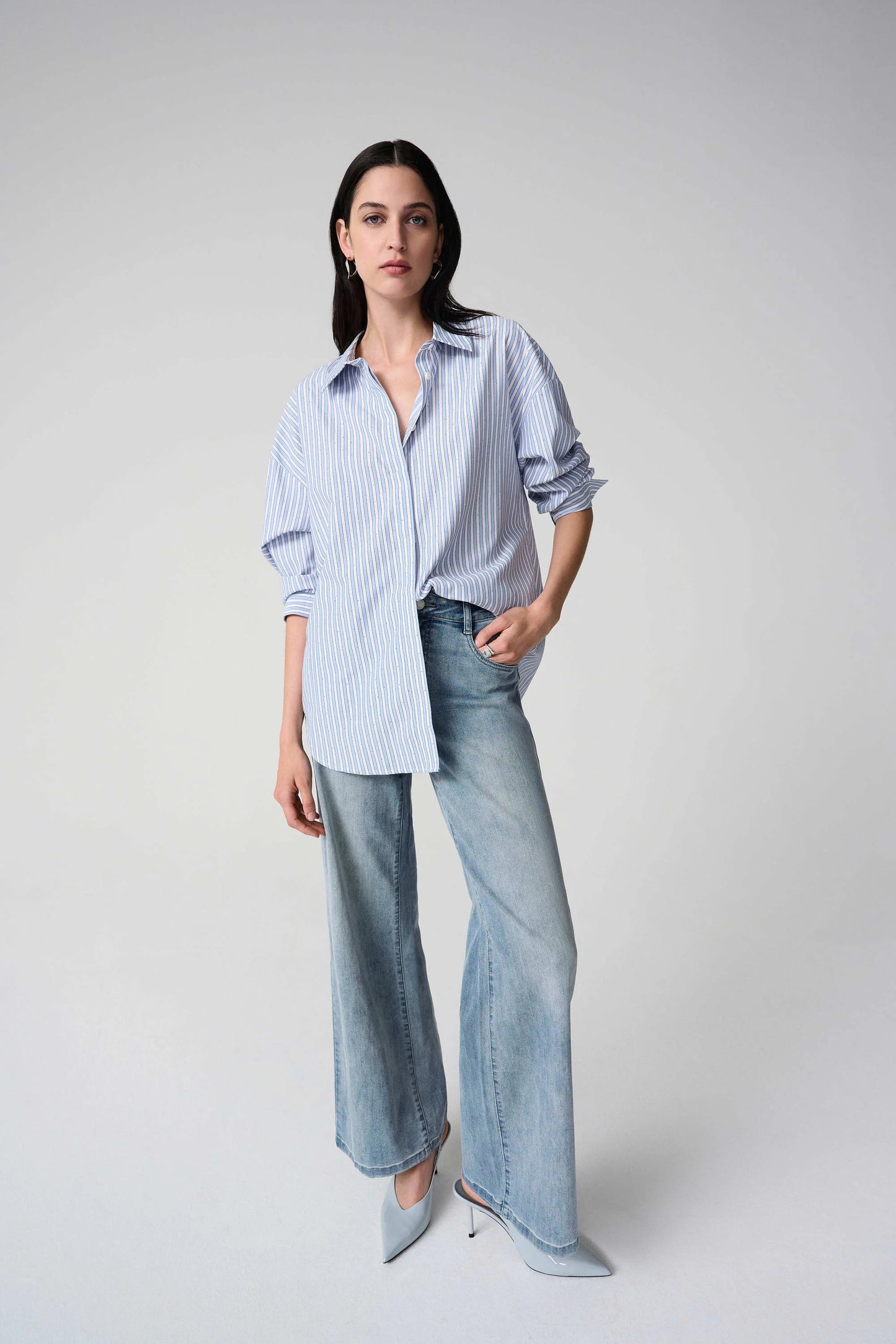 TENCEL STRIPE BLING TOP