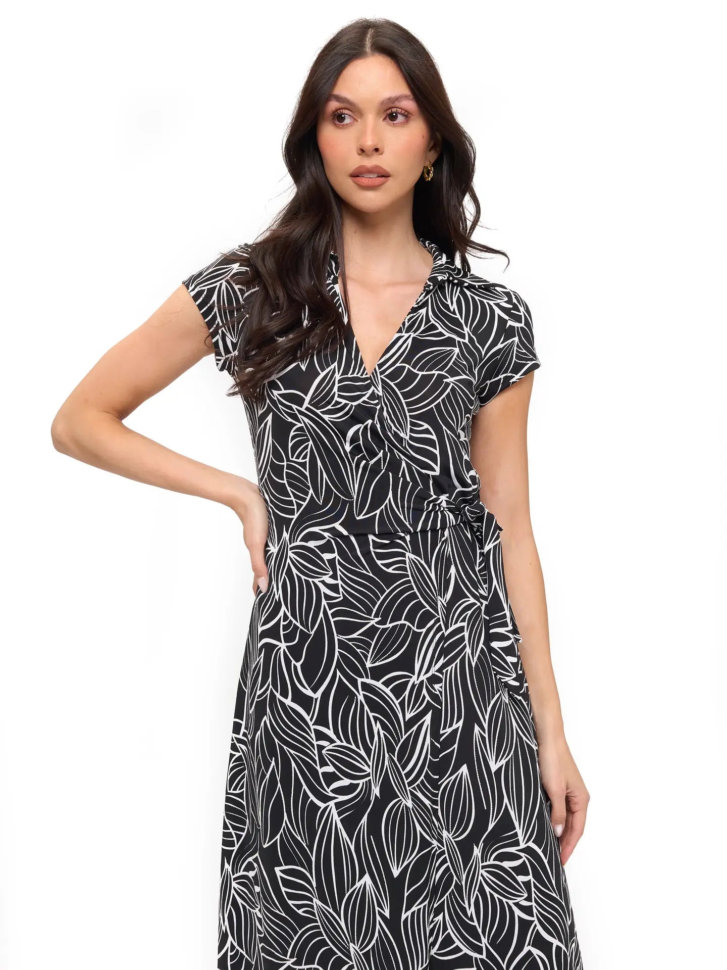 FAUX WRAP DRESS