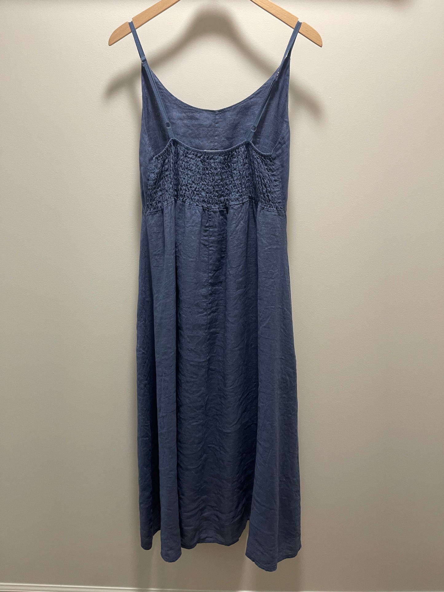 LINEN HI/LO STRAP DRESS