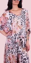 SILK RAW EDGE PRINT TOP