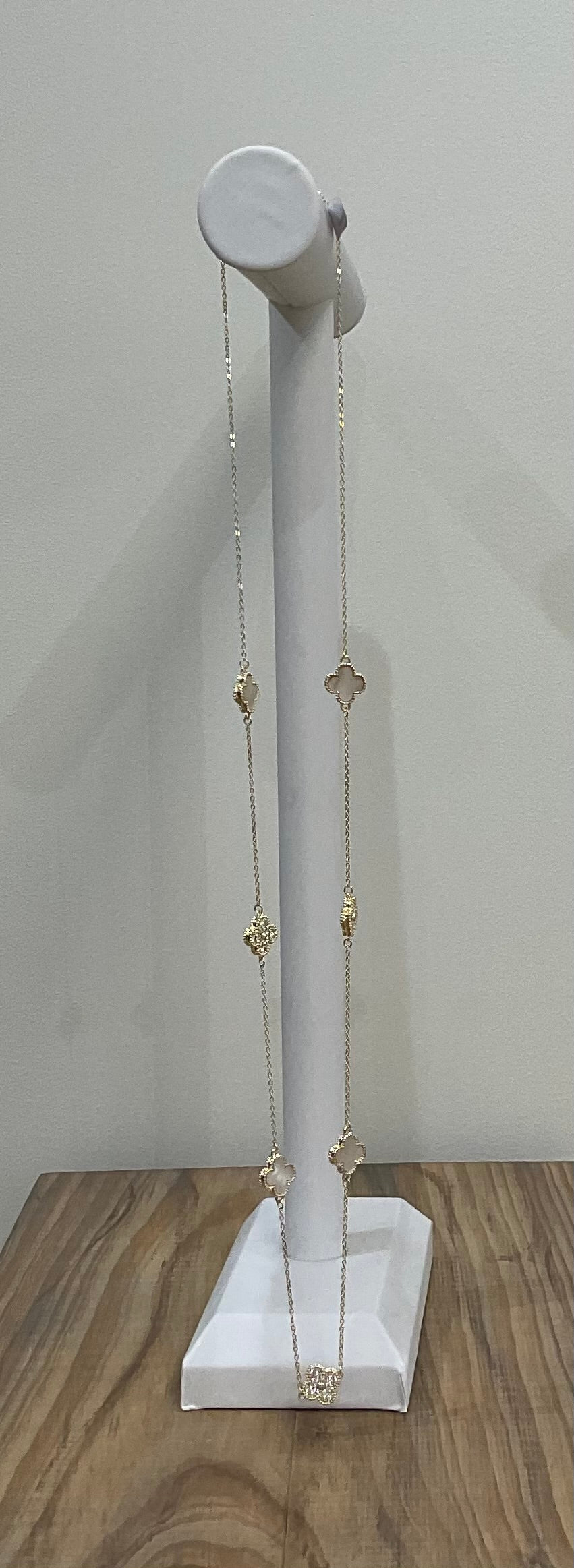 36” CLOVER CZ & MOP NECKLACE