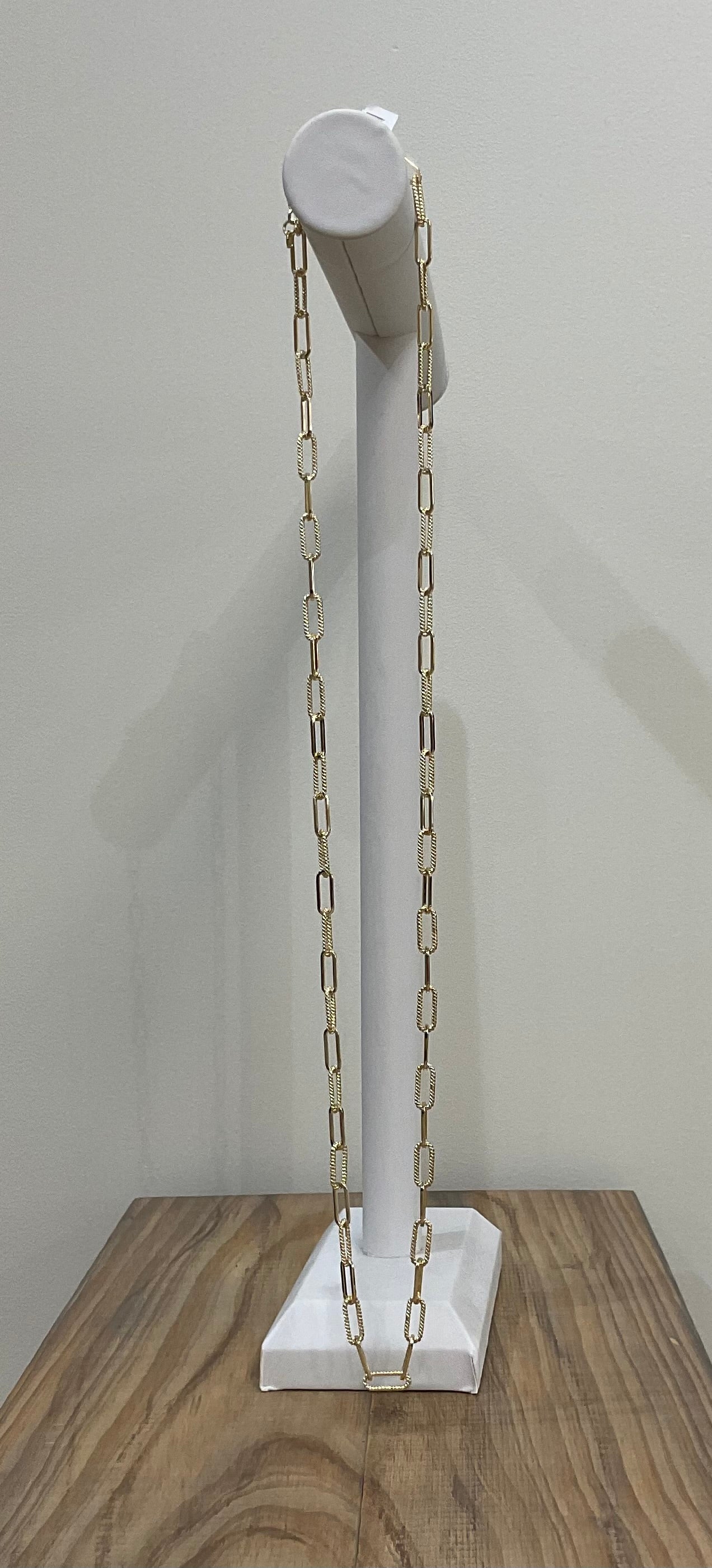 36” RIDGE PAPER CLIP NECKLACE