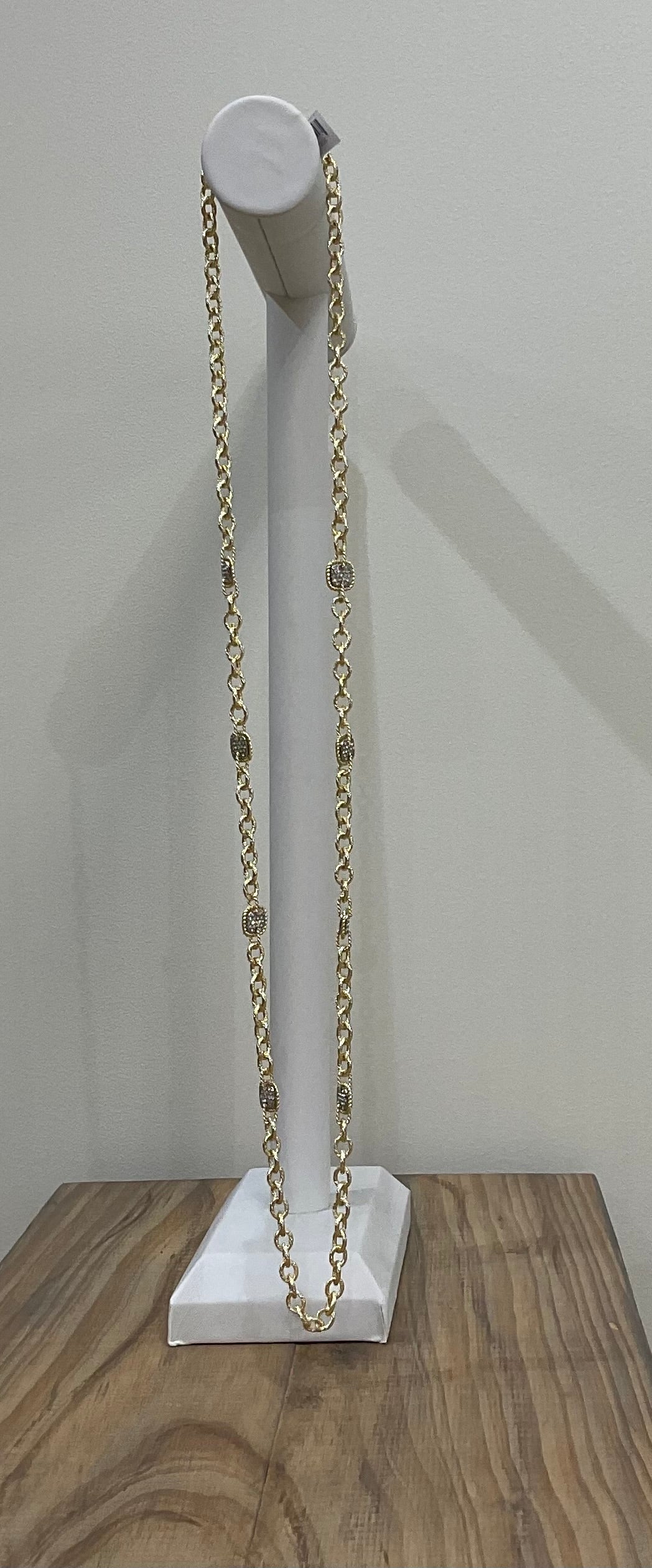 36” CLASSIC SQUARES CZ NECKLACE