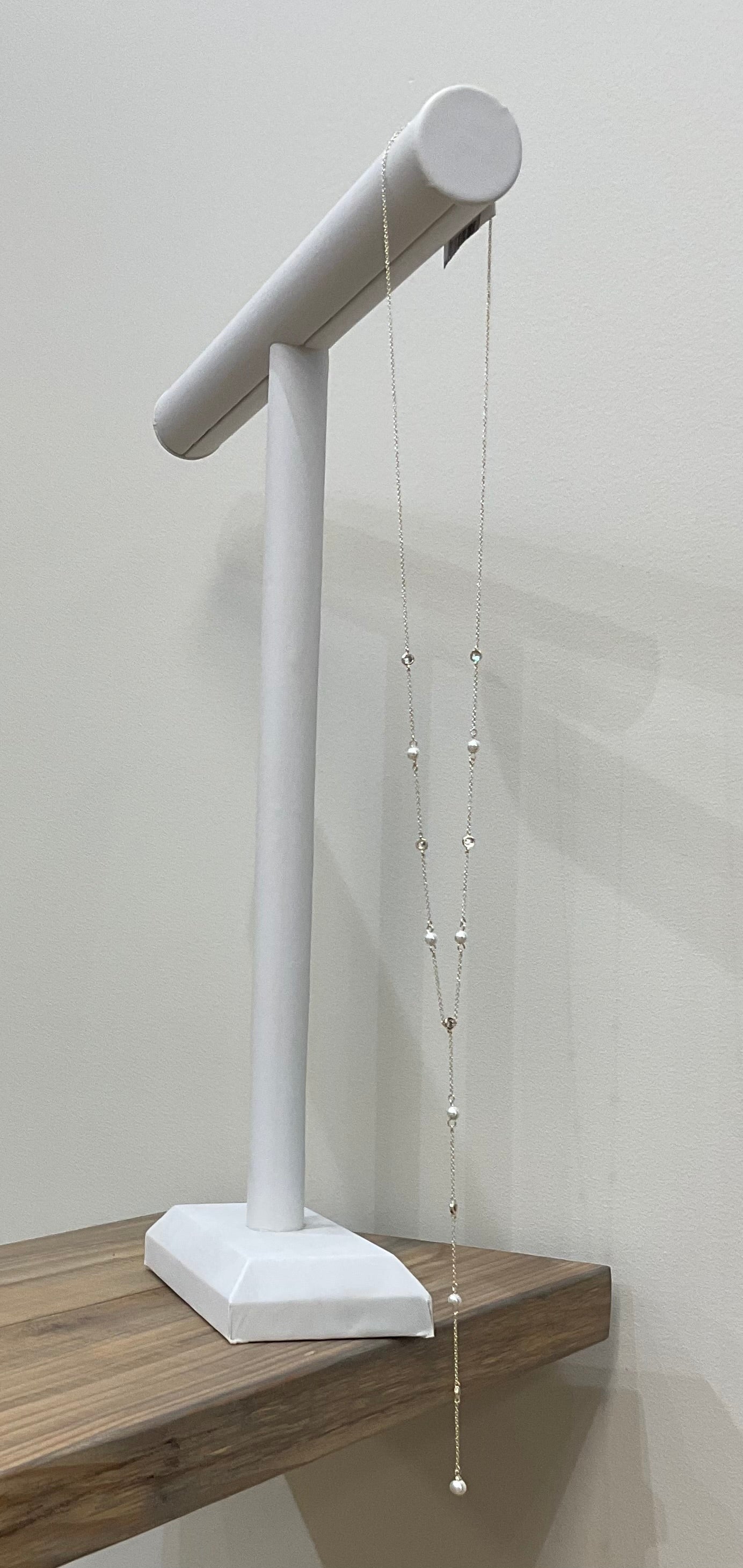 DIAMONDS & PEARLS Y NECKLACE