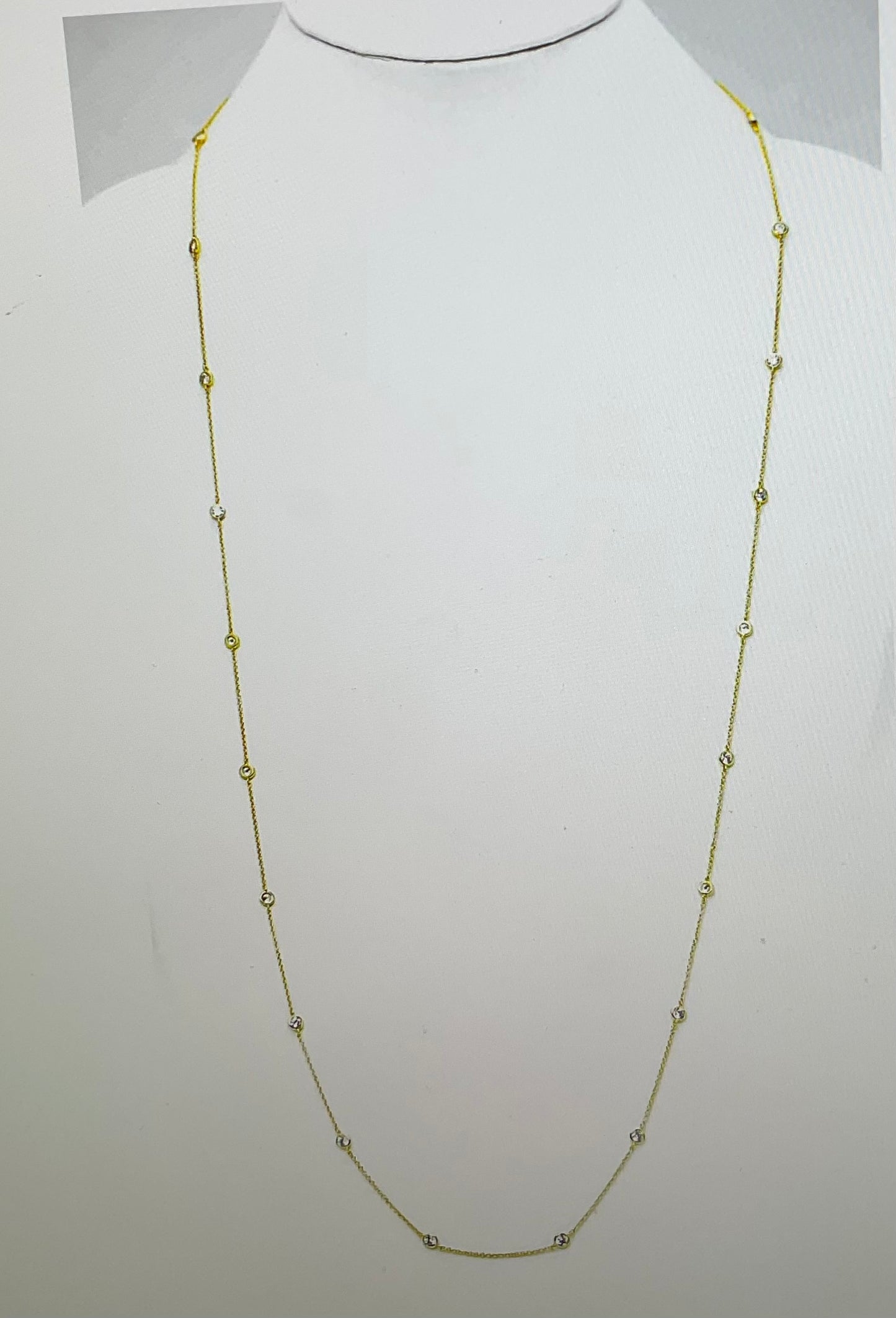 36” CZ STATION NECKLACE