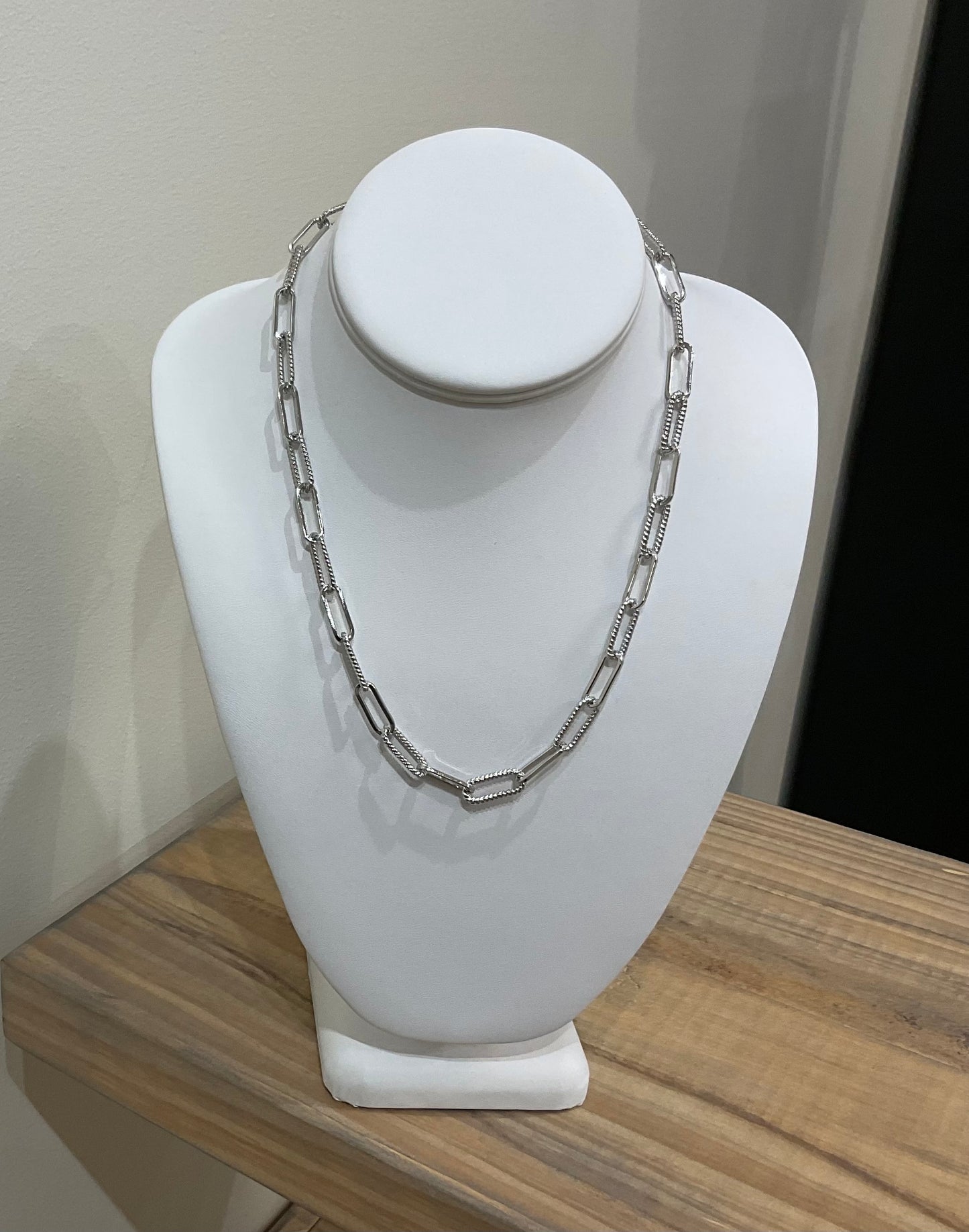 17" PAPER CLIP CABLE NECKLACE