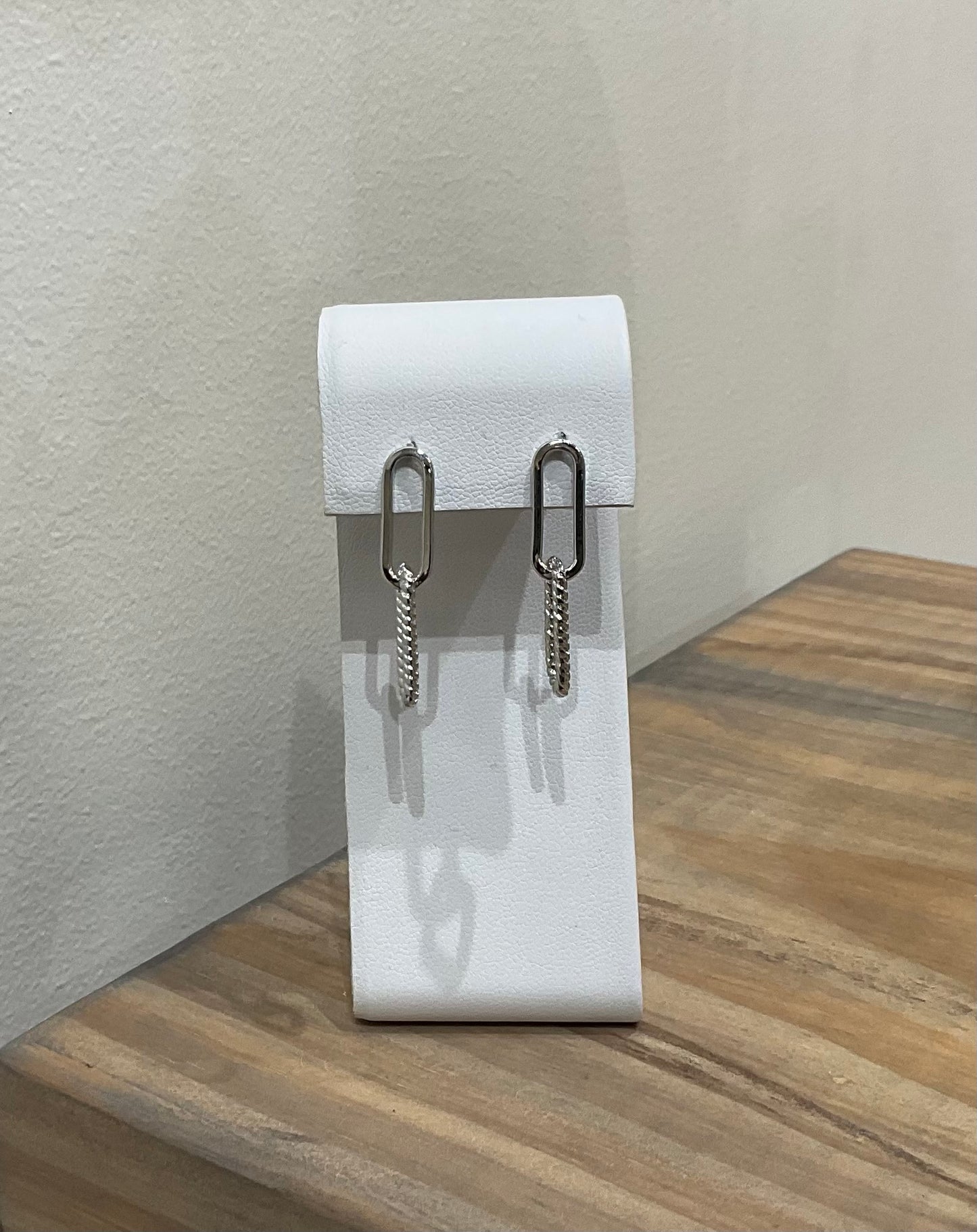 DOUBLE CLIP CABLE EARRINGS