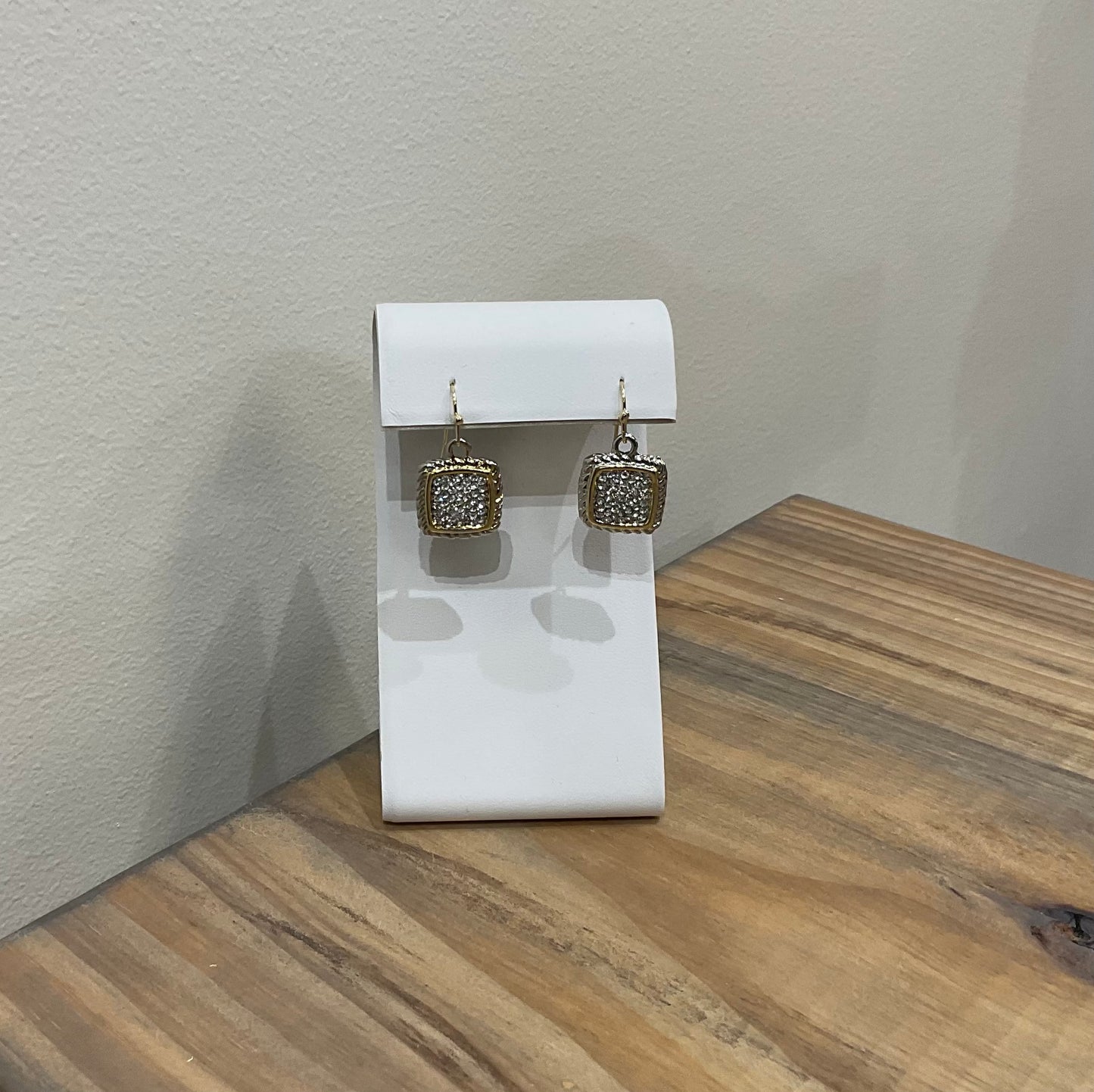 CLASSIC SQUARE 2TONE EARRING