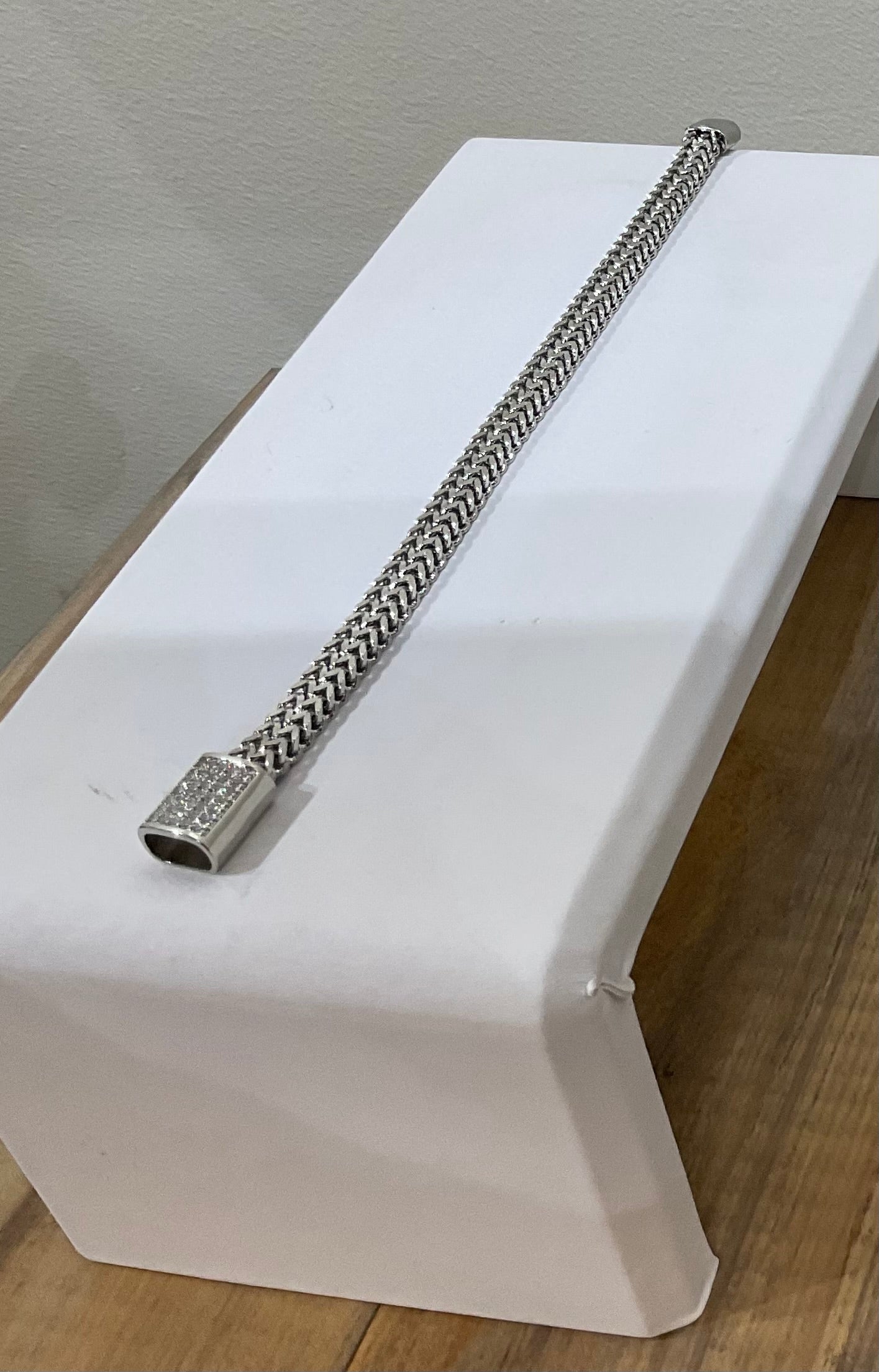 CZ HERRINGBONE BRACELET