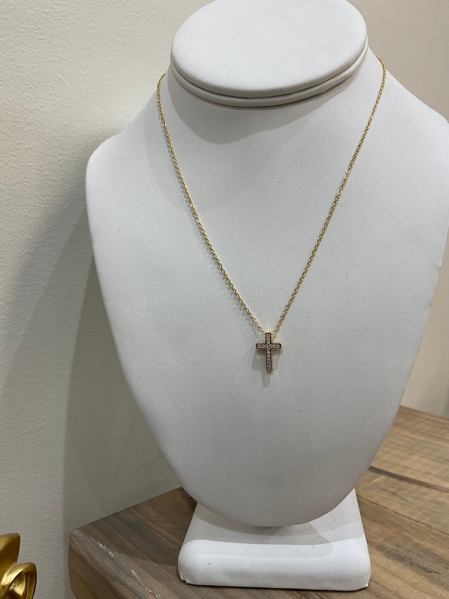 SMALL CZ CROSS PENDANT