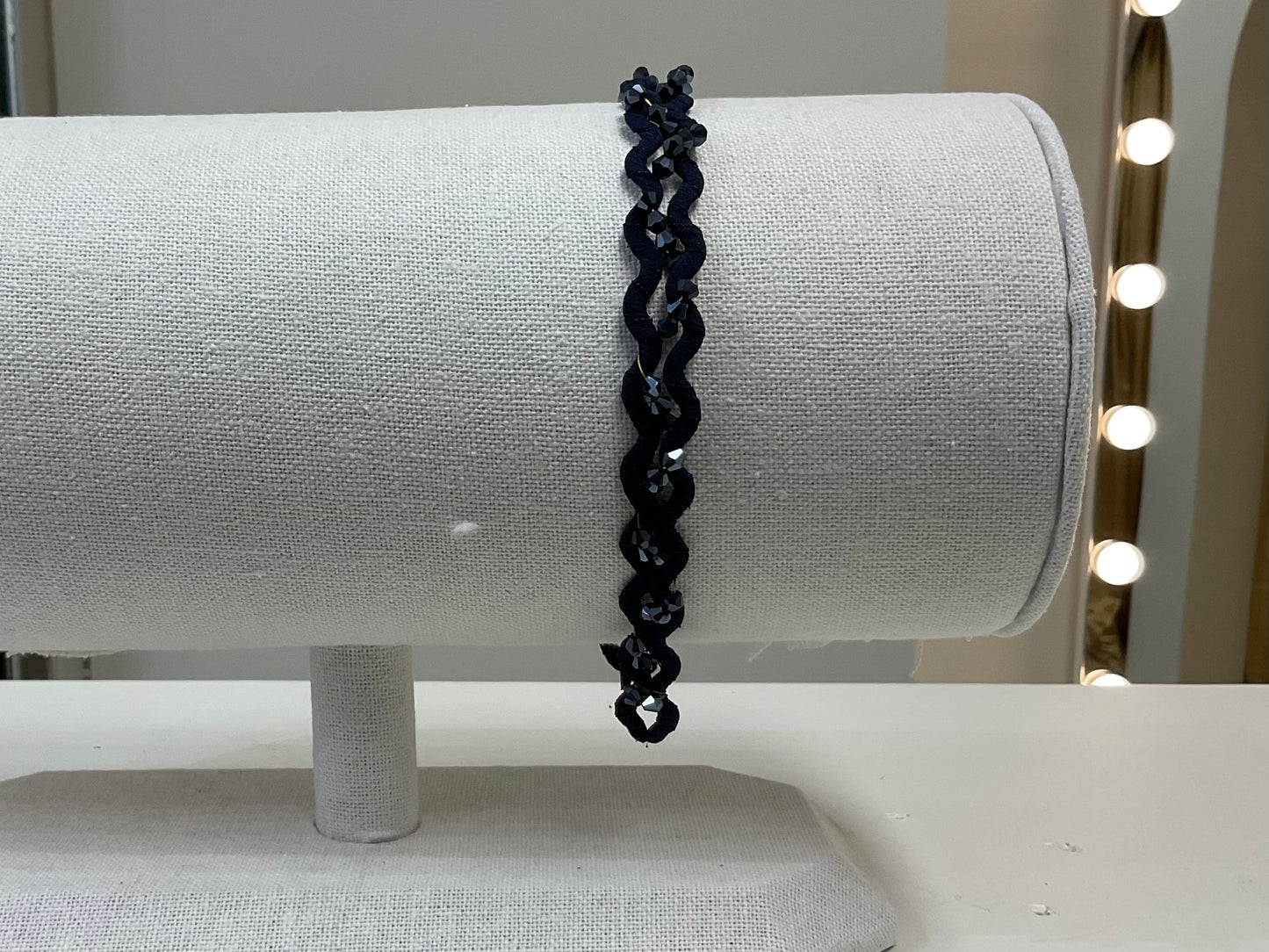BRAIDED NAVY HEADBAND