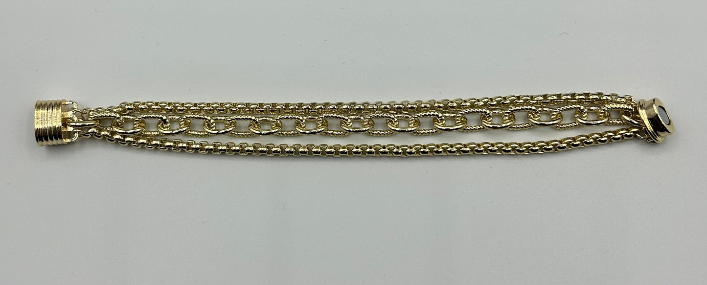 3 ROW MAGNET LOCK BRACELET