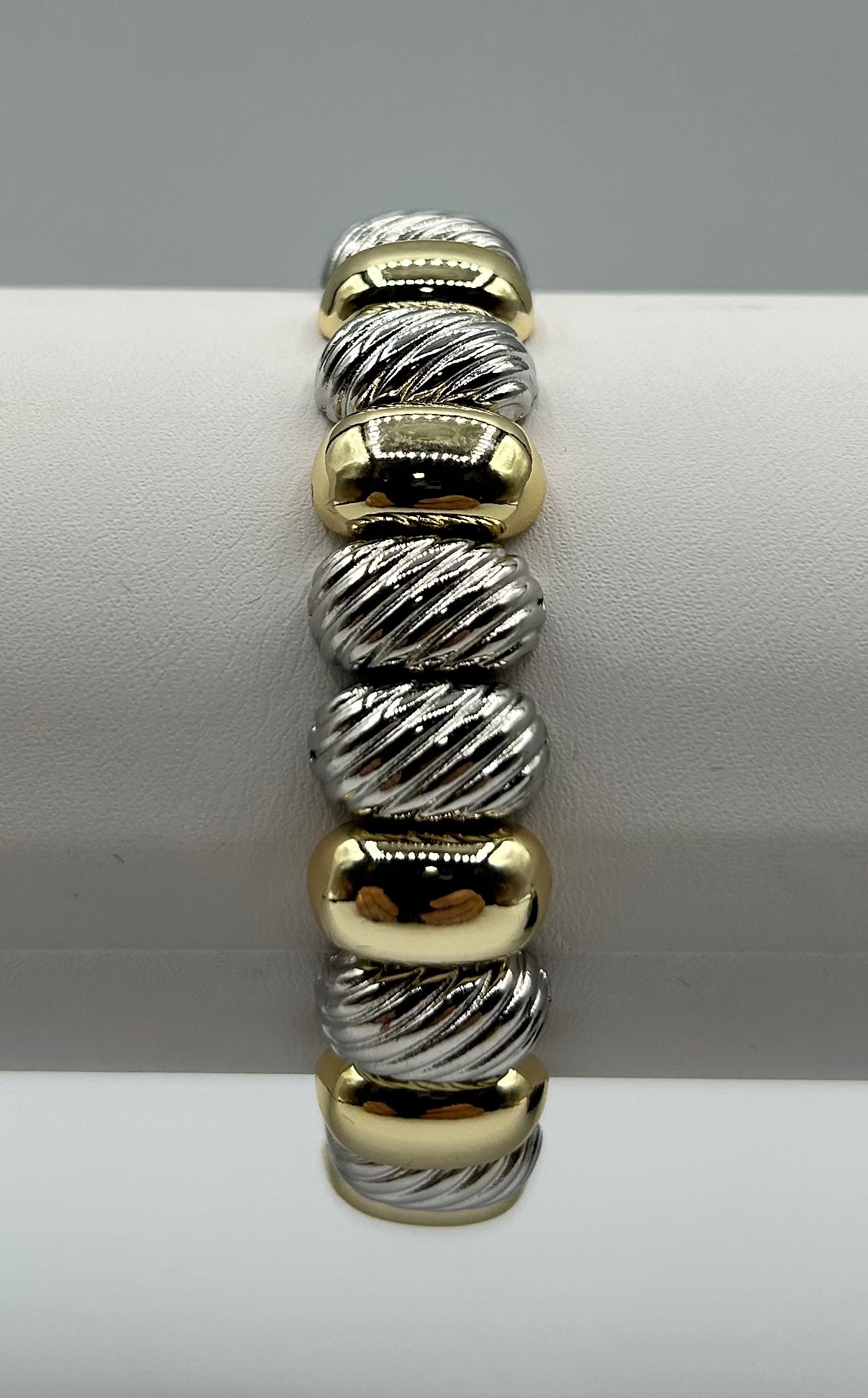 2TONE BEANIE STRETCH BRACELET