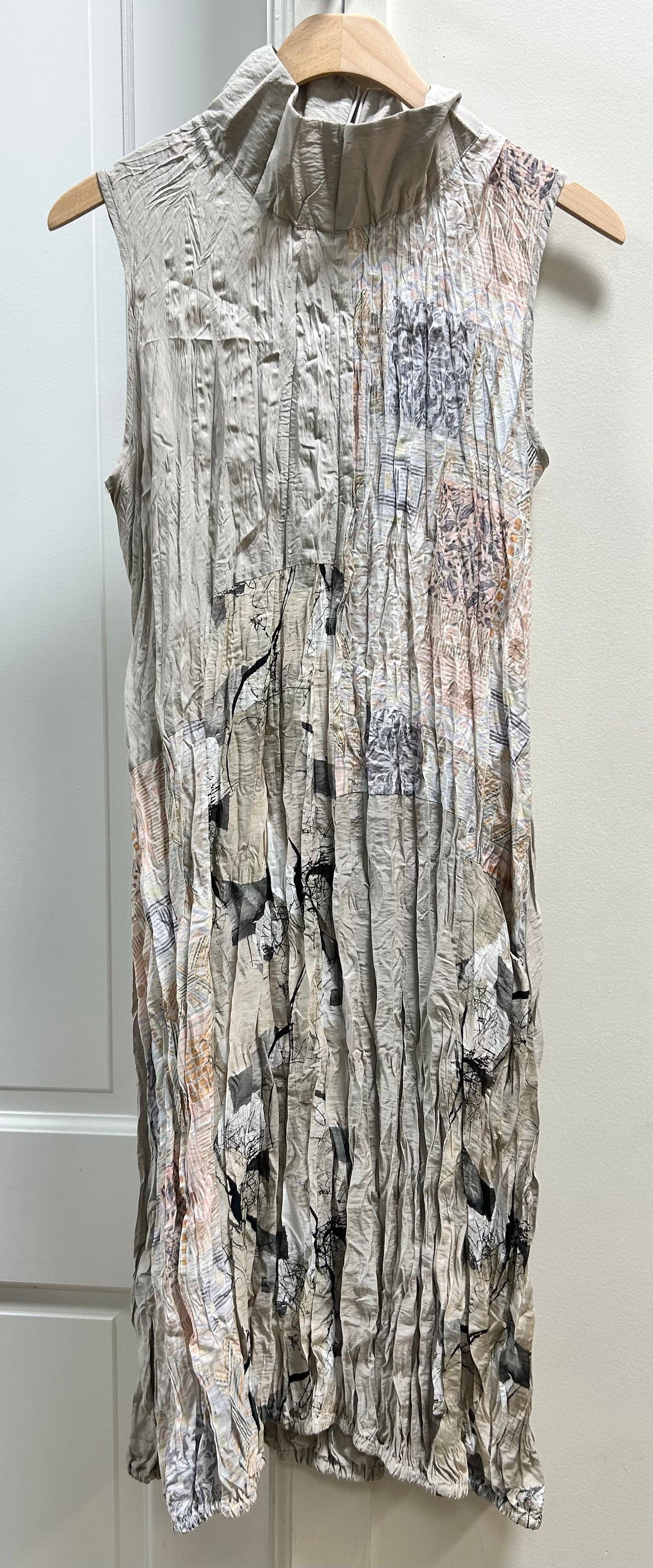 CRUSHED MOCK NECK DRESS