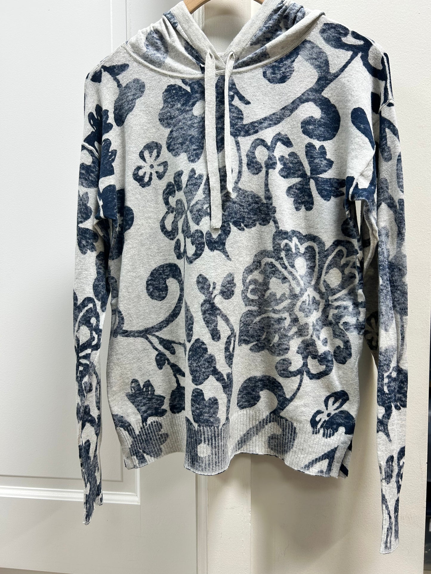 REVERSE PRINT COTTON HOODIE
