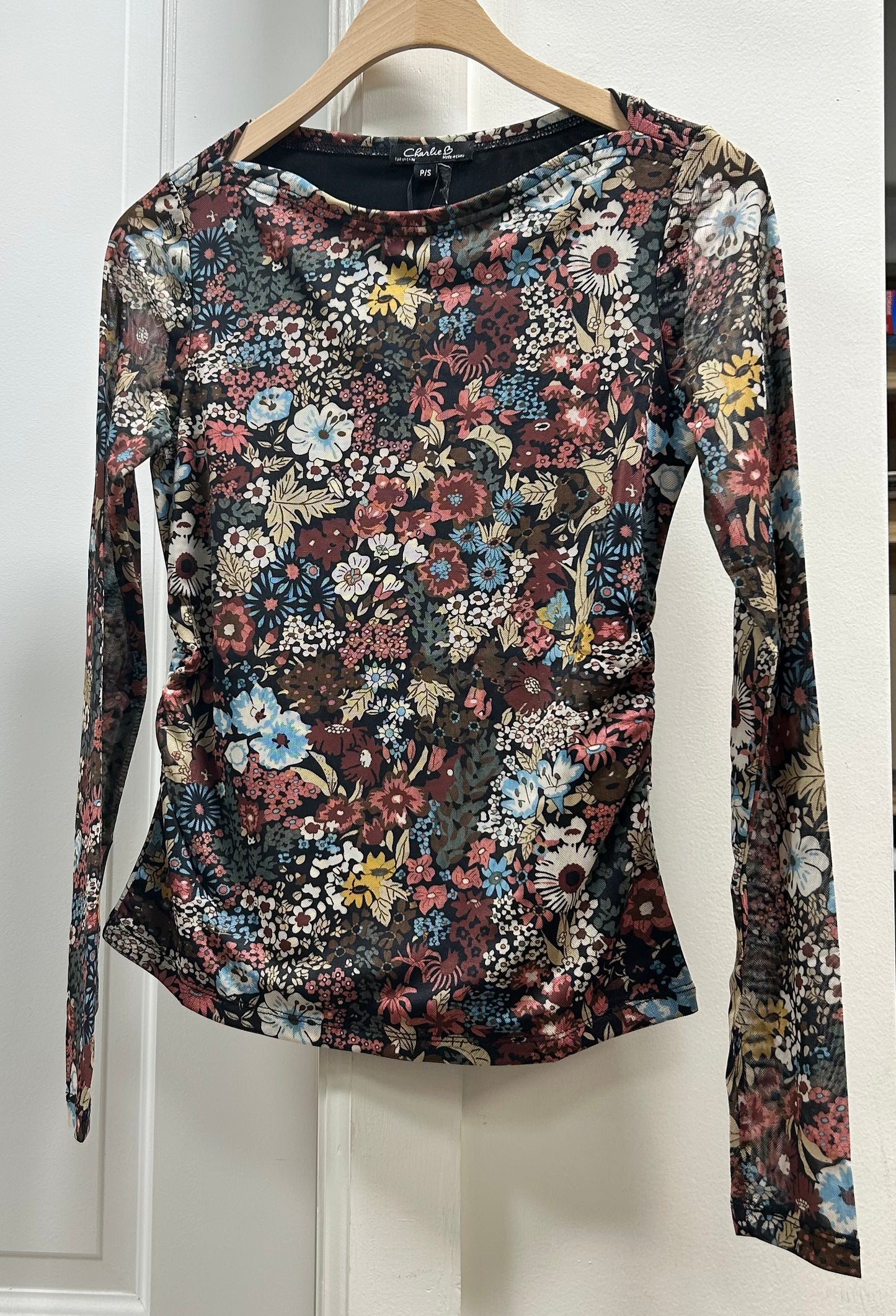 MESH PRINTED LONG SLEEVE