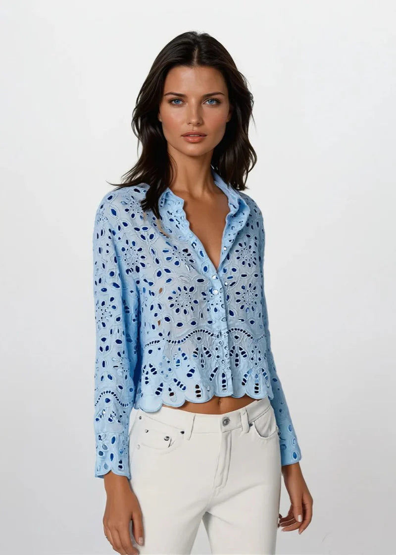 FAIRFIELD COTTON EYELET TOP