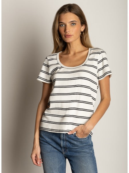 PAIGE STRIPE RIB TOP