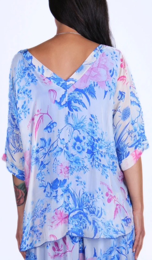 DIANA PEONIA SILK TOP