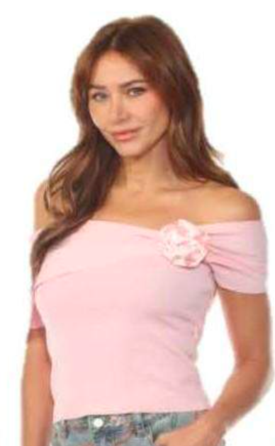CHANTAL ROSE DETAIL TOP
