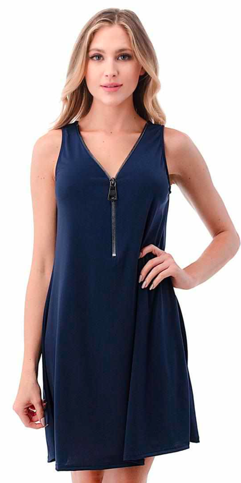 ZIPPER SHIFT DRESS