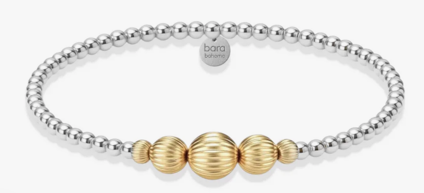 Signature Victoria Beaded 2tone SS Bracelet