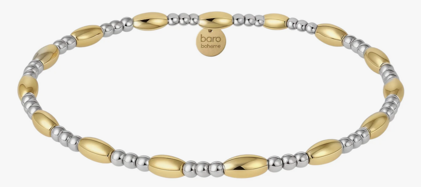 Signature Myli Beaded 2tone SS Bracelet