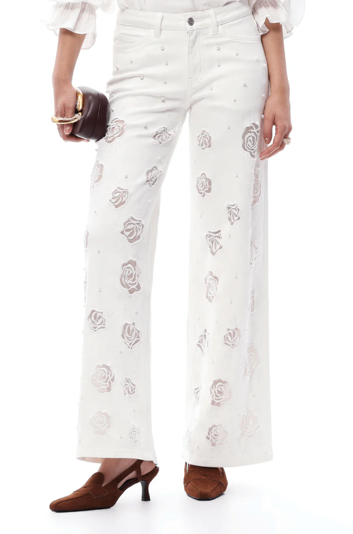 ROSE DETAIL JEANS