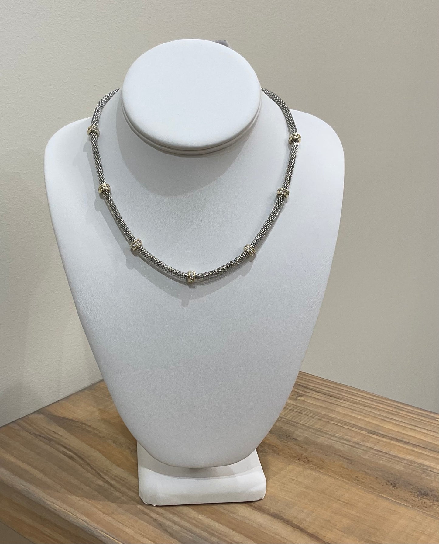 MESH CZ STATION NECKLACE