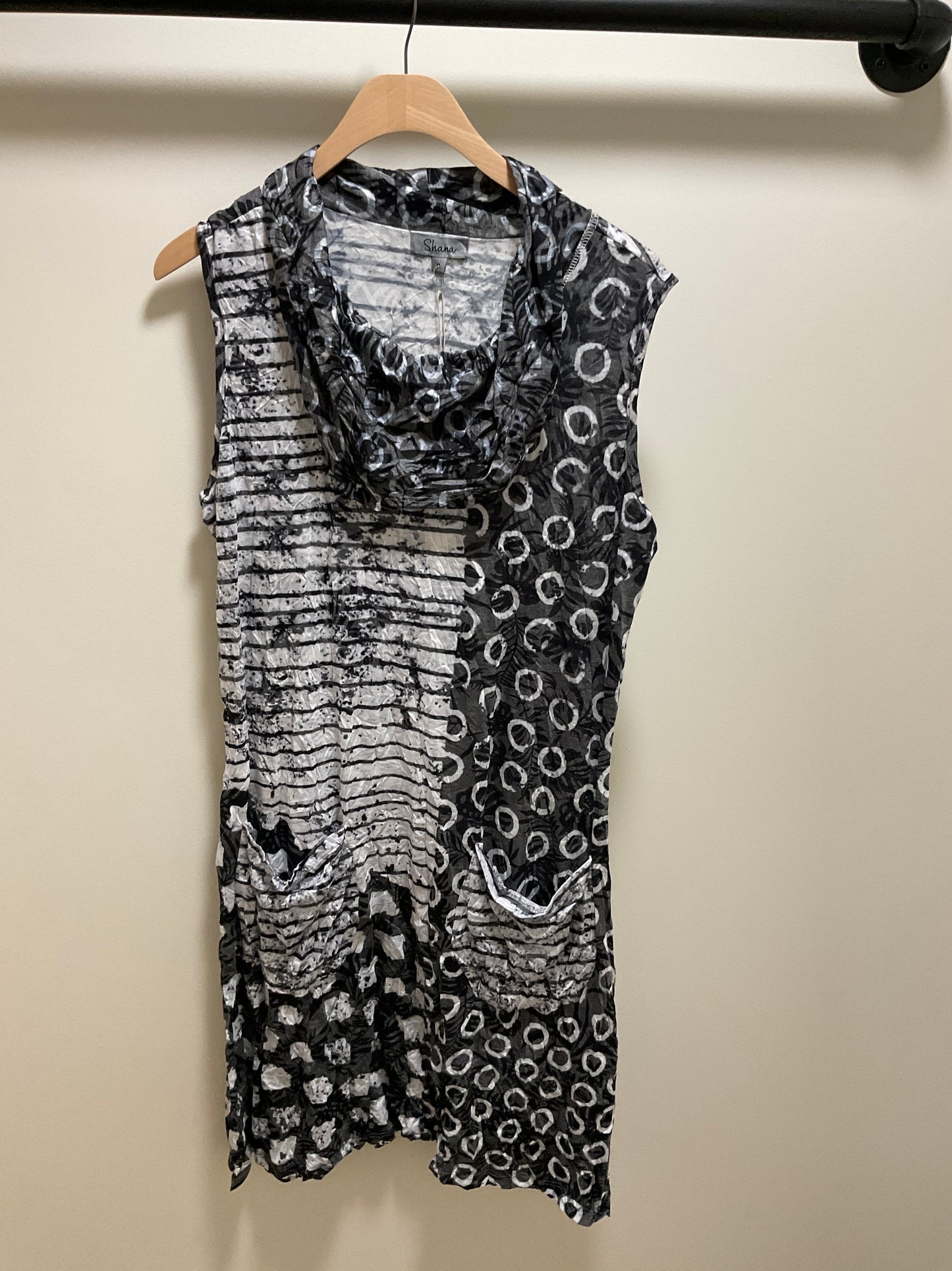 CRINKLE COWL DRESS