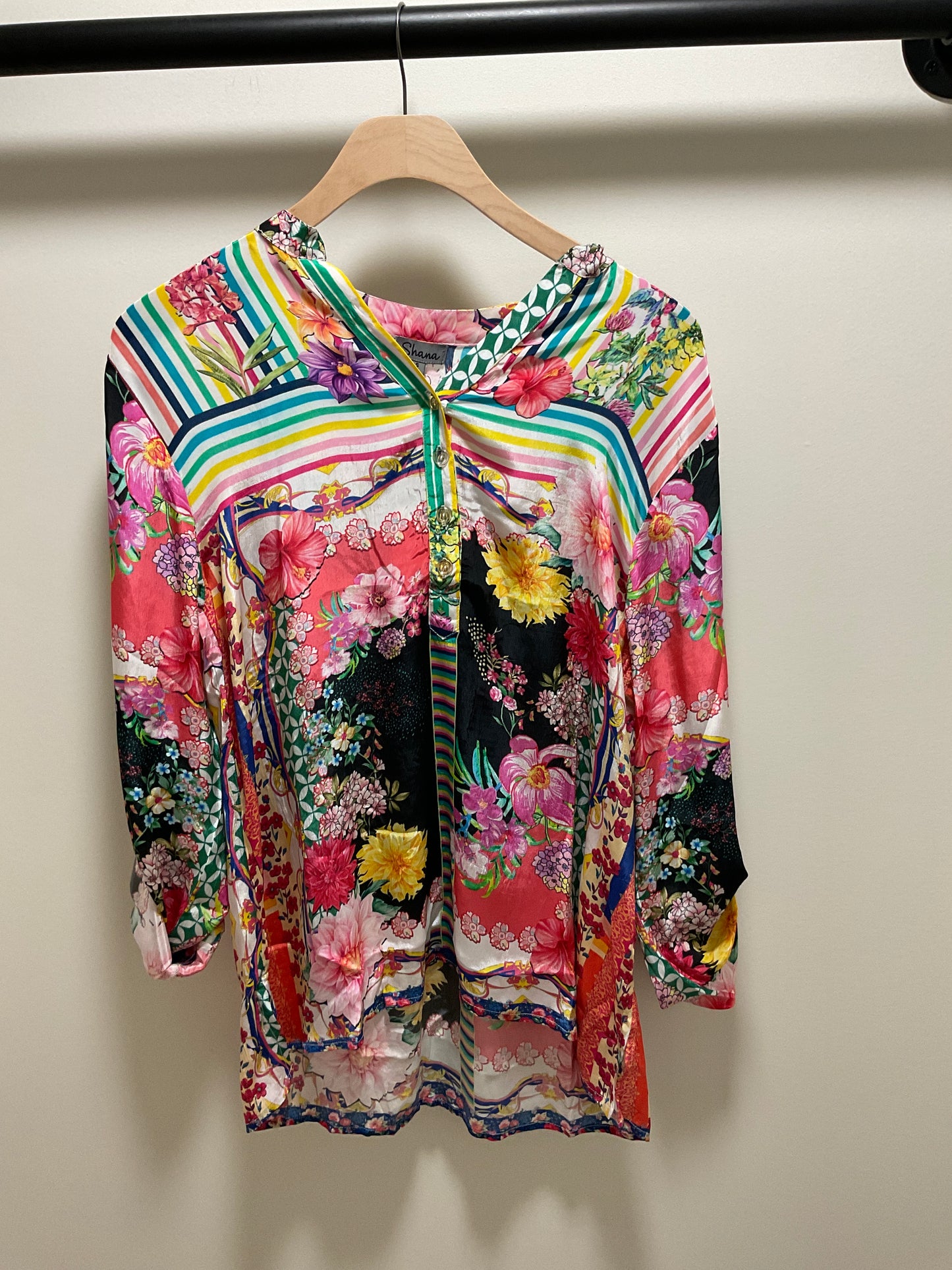 SILK BUTTON TUNIC