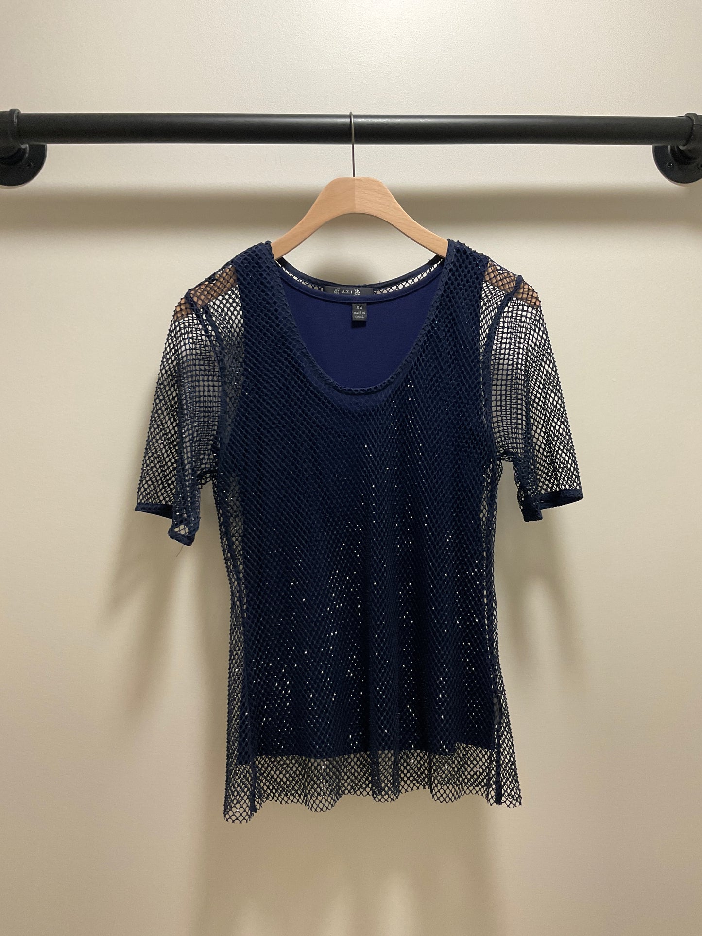 ZOEY BLING MESH TOP