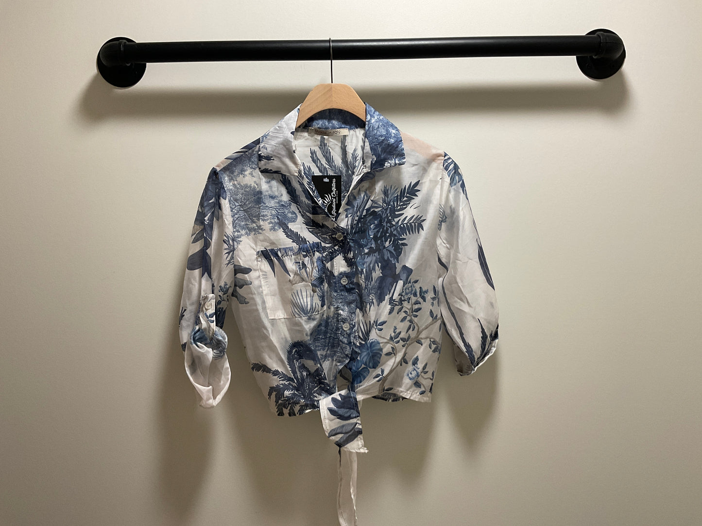 ORGANZA TIED UP BLOUSE