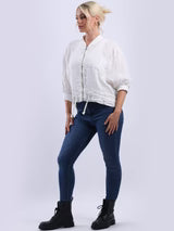 LINEN SHORT ZIP JACKET