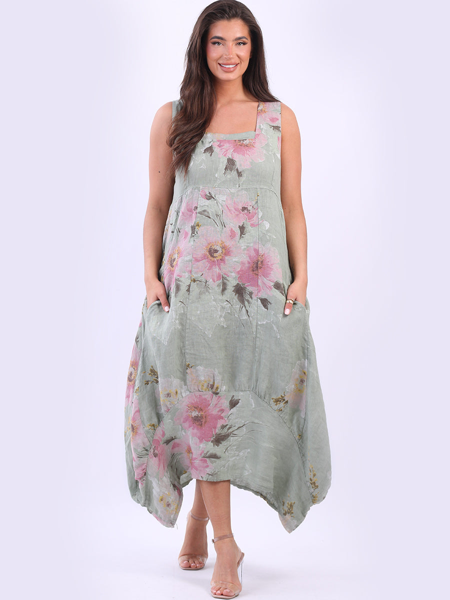 SQUARE NECK BALLOON DRESS
