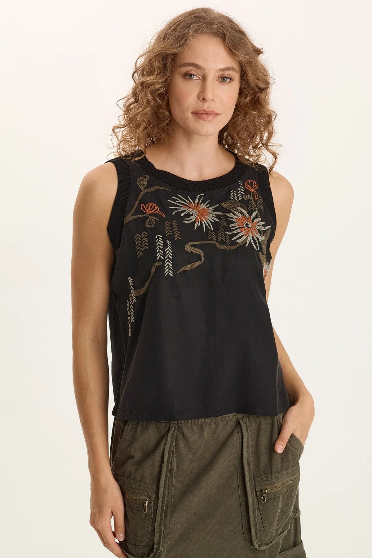 KATRINE EMBROIDERED TANK