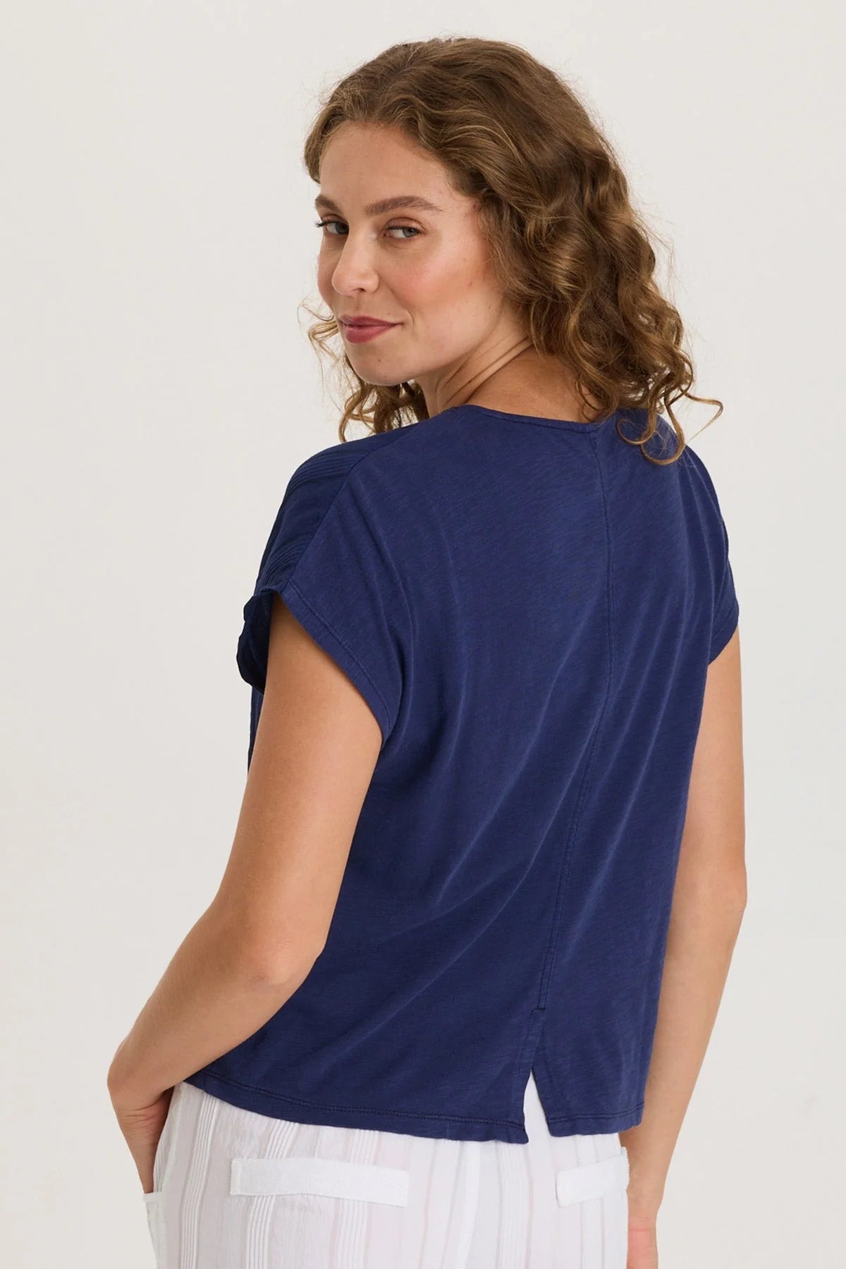 ADGAR TEXTURED STRIPE TOP