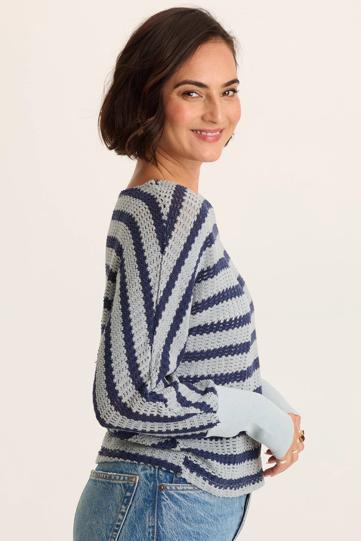 GOWEN STRIPE KNIT TOP