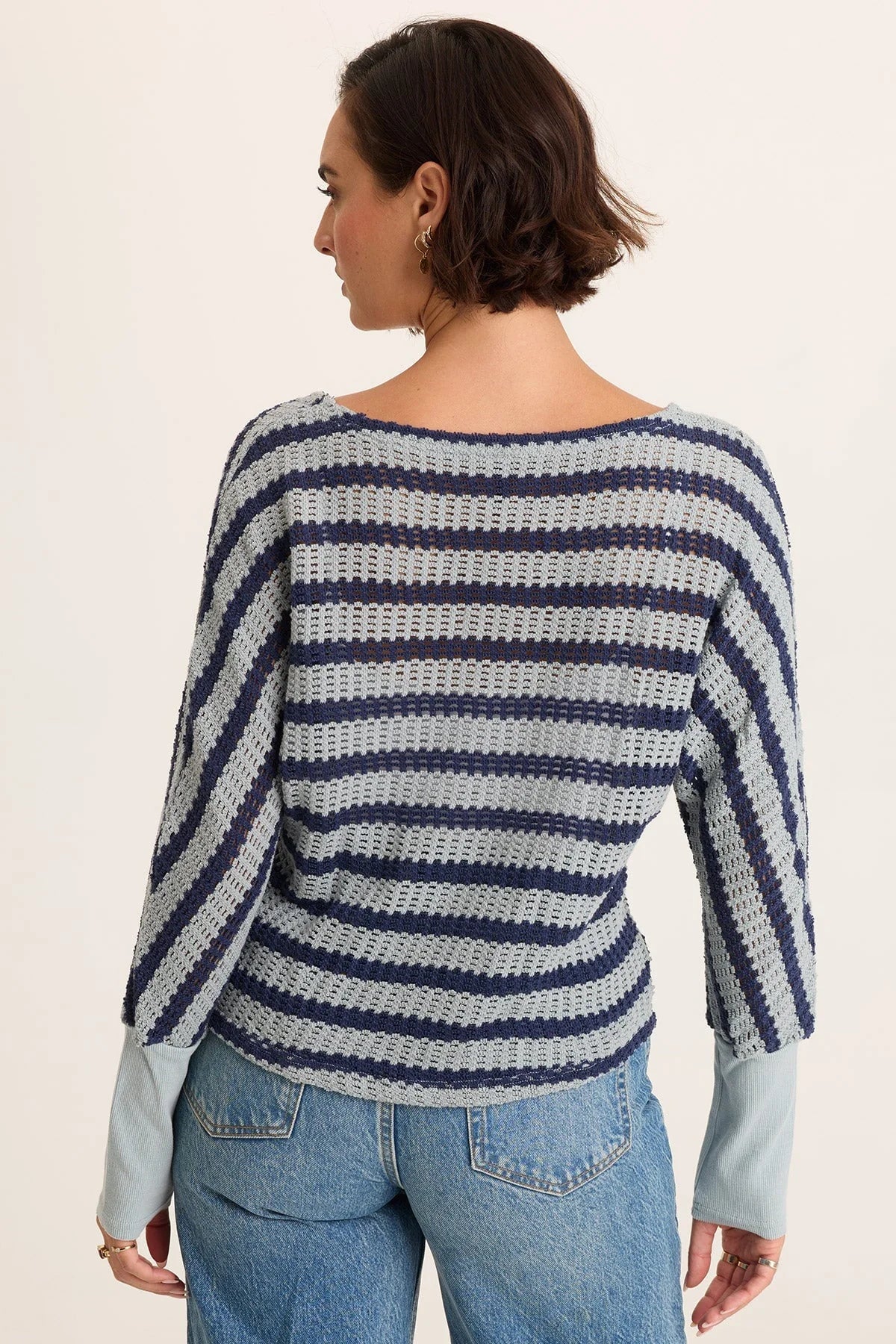 GOWEN STRIPE KNIT TOP