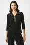 LEATHERETTE COLLAR TOP