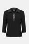 LEATHERETTE COLLAR TOP