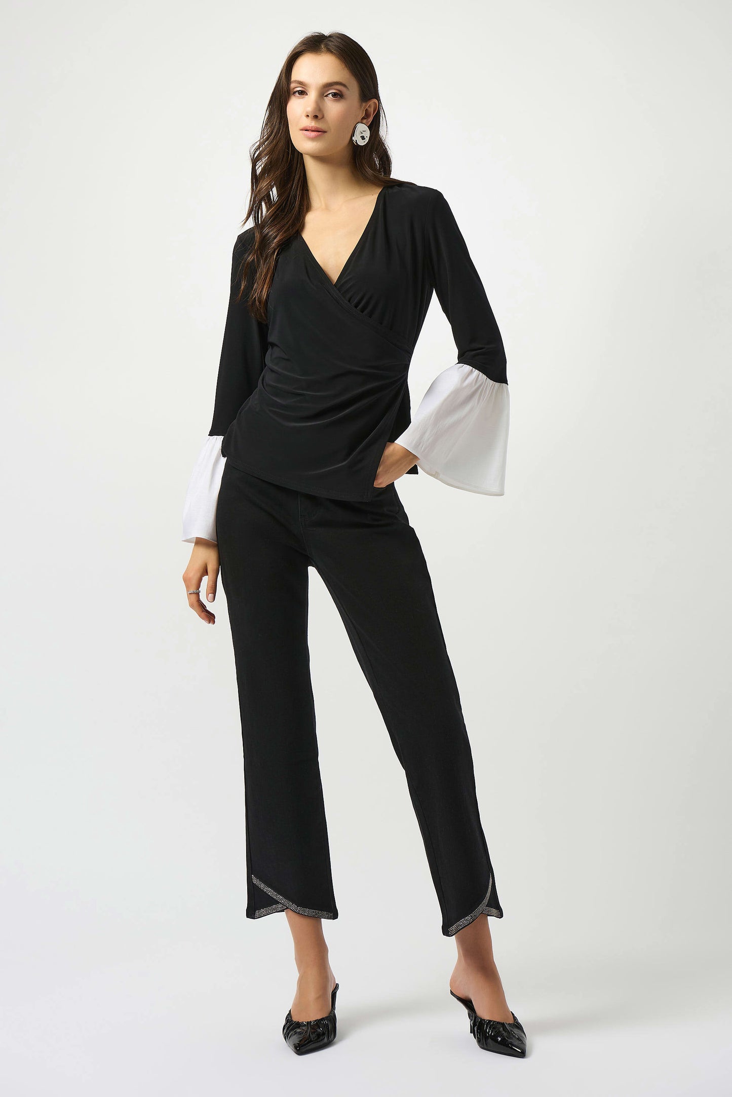 SILKY TAFFETA WRAP TOP
