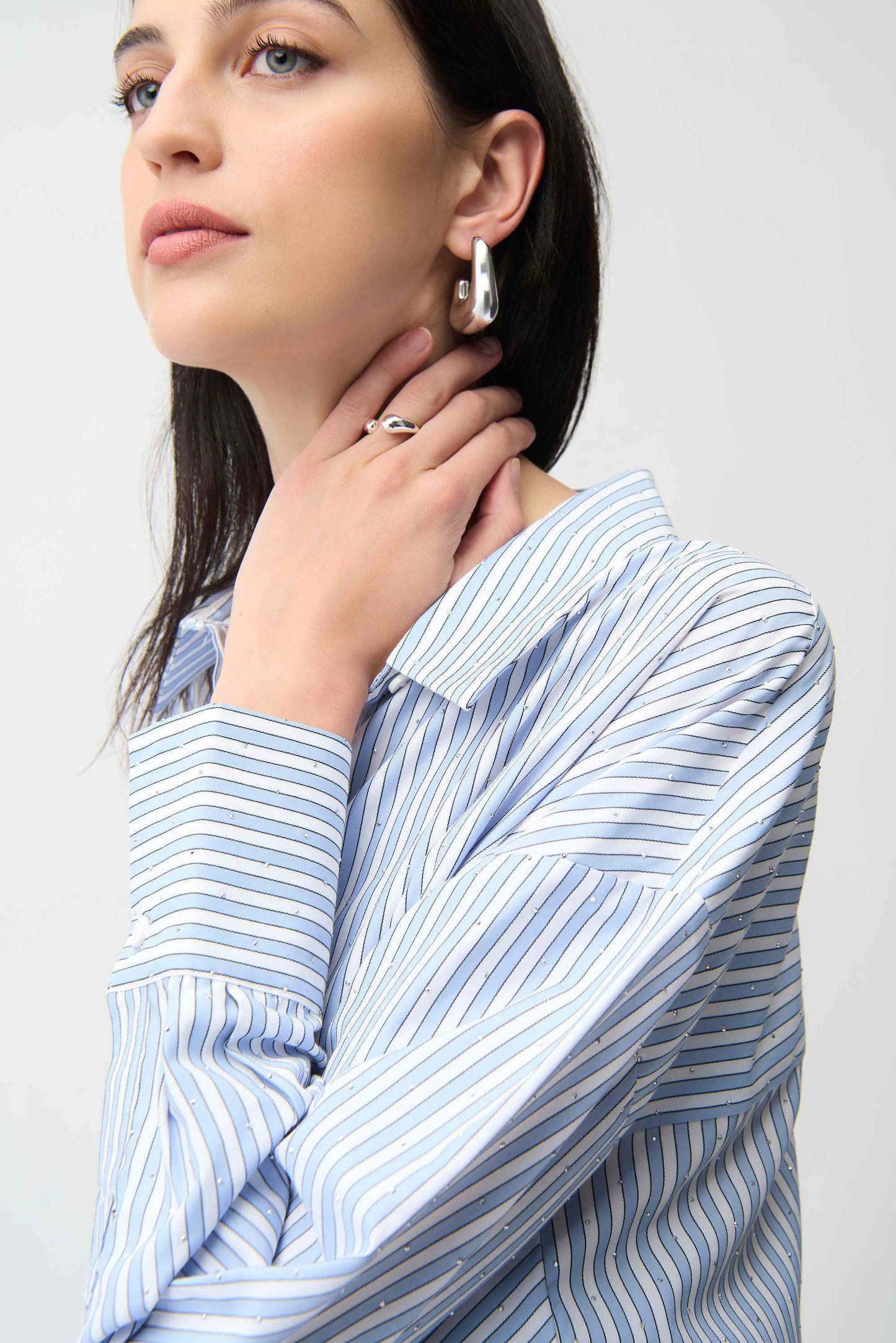 TENCEL STRIPE BLING TOP