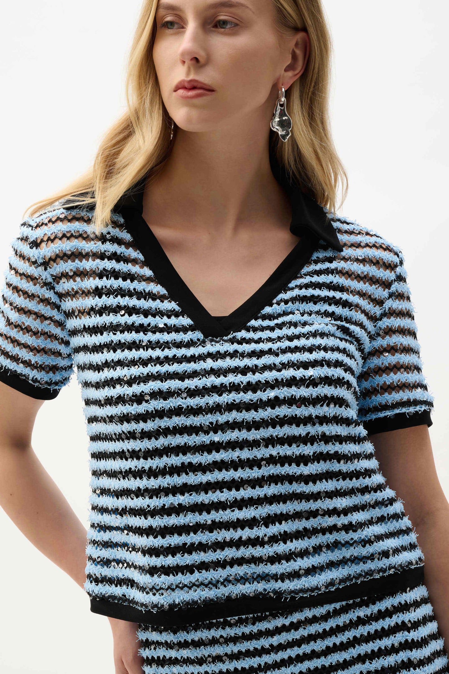 NOVELTY STRIPED BOXY TOP