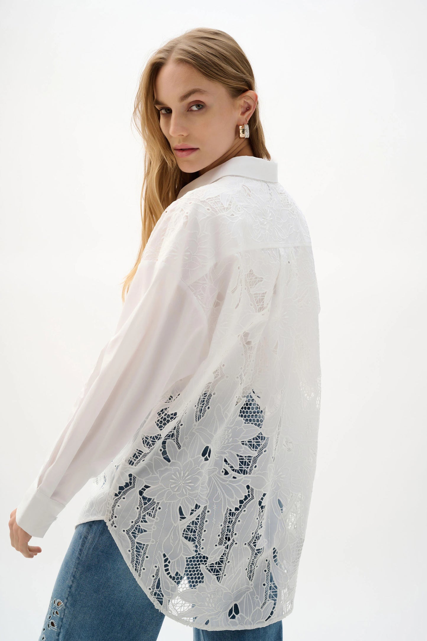 COTTON LACE BOXY TOP
