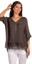 SILK RAW EDGE TOP