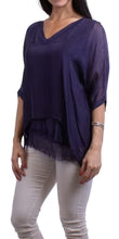 SILK RAW EDGE TOP